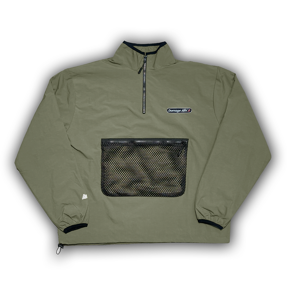 DAMAGE Tundra Quarter Zipper Jacket Army Green