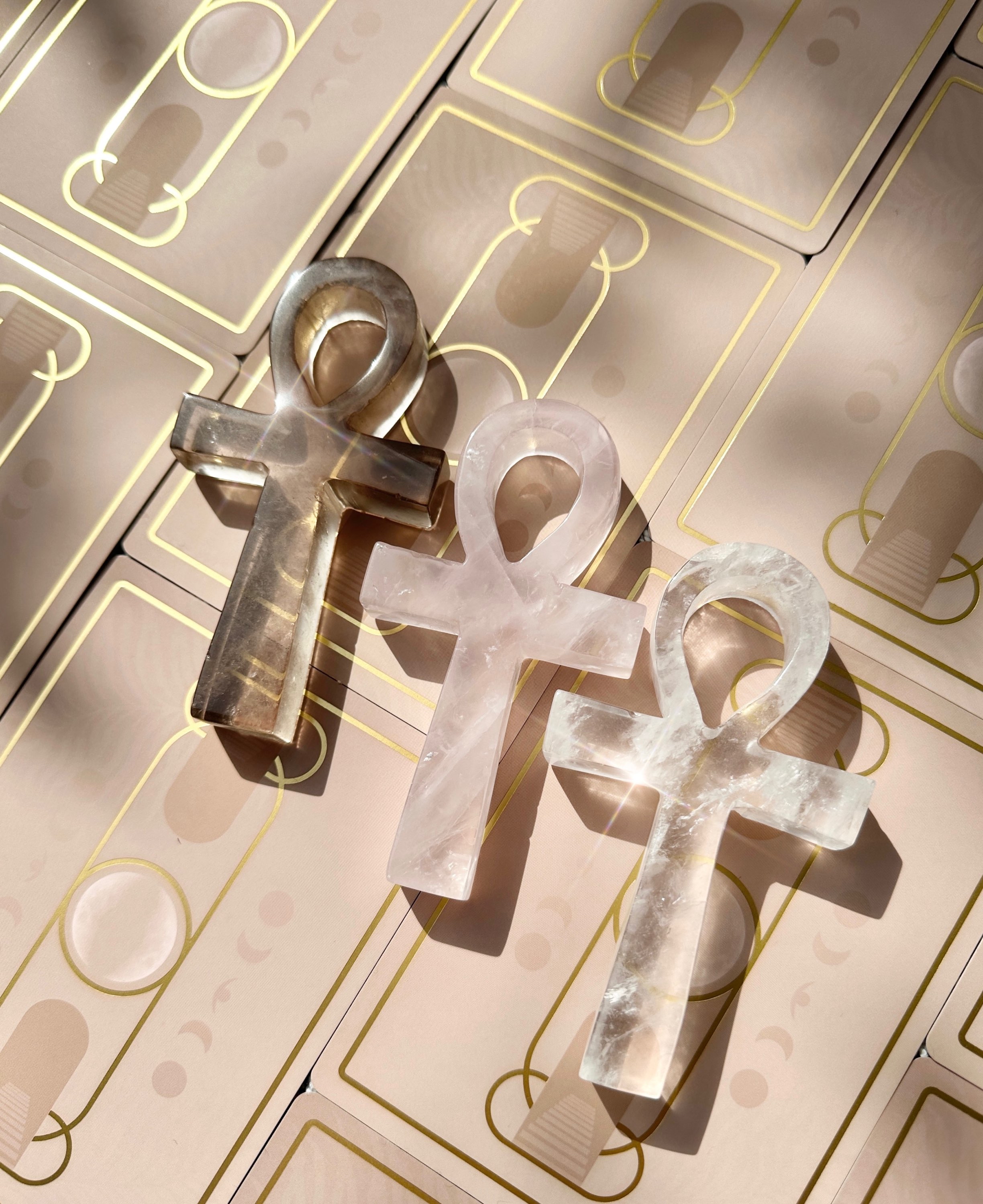 Ankh ☥ Egyptian Crystal Amulet | Prism + Fleur