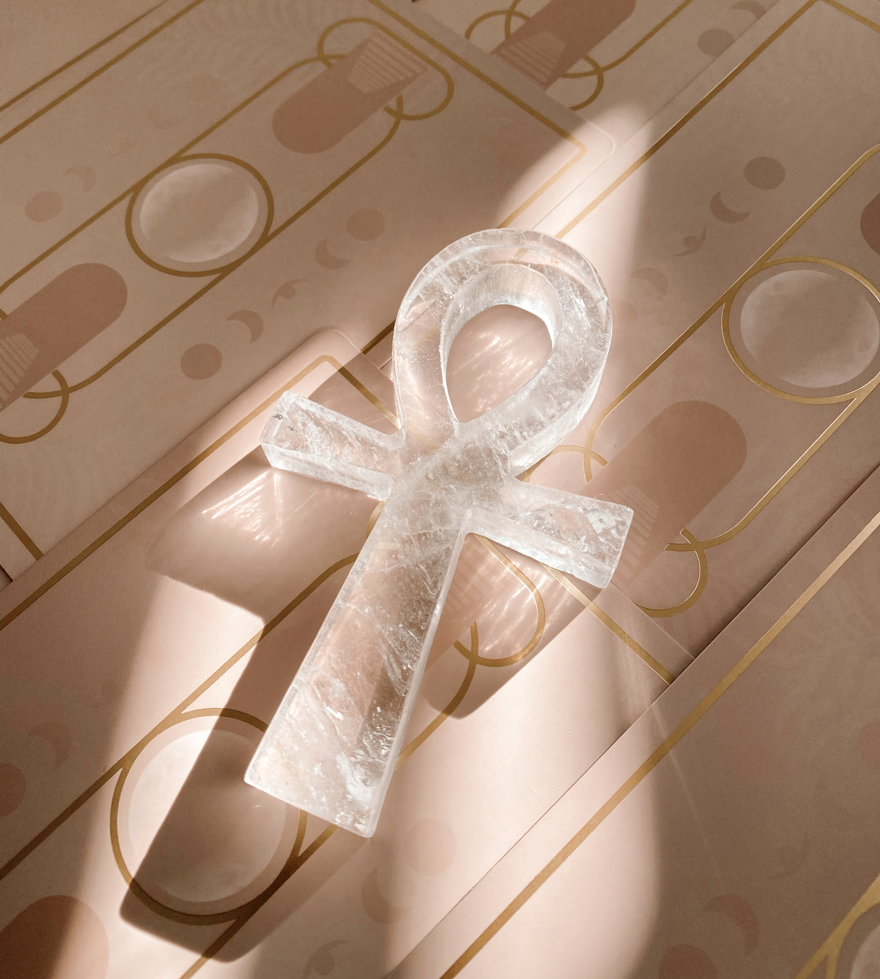 Ankh ☥ Egyptian Crystal Amulet | Prism + Fleur