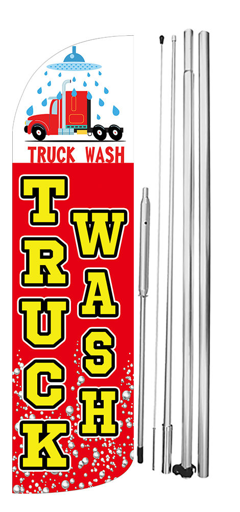 Thumbnail: FMF-698 TRUCK WASH WINDLESS FLAG