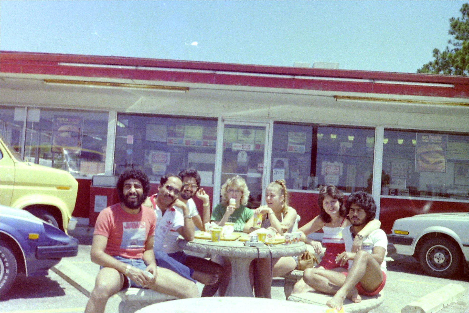 Dining with friends. USA