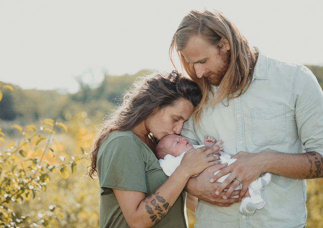 kissing on the forehead