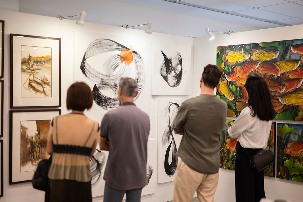 People viewing art