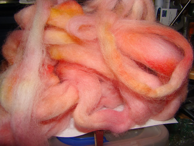 wool dyed food red
