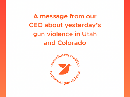 A message from our CEO about yesterday's gun violence in Utah and Colorado