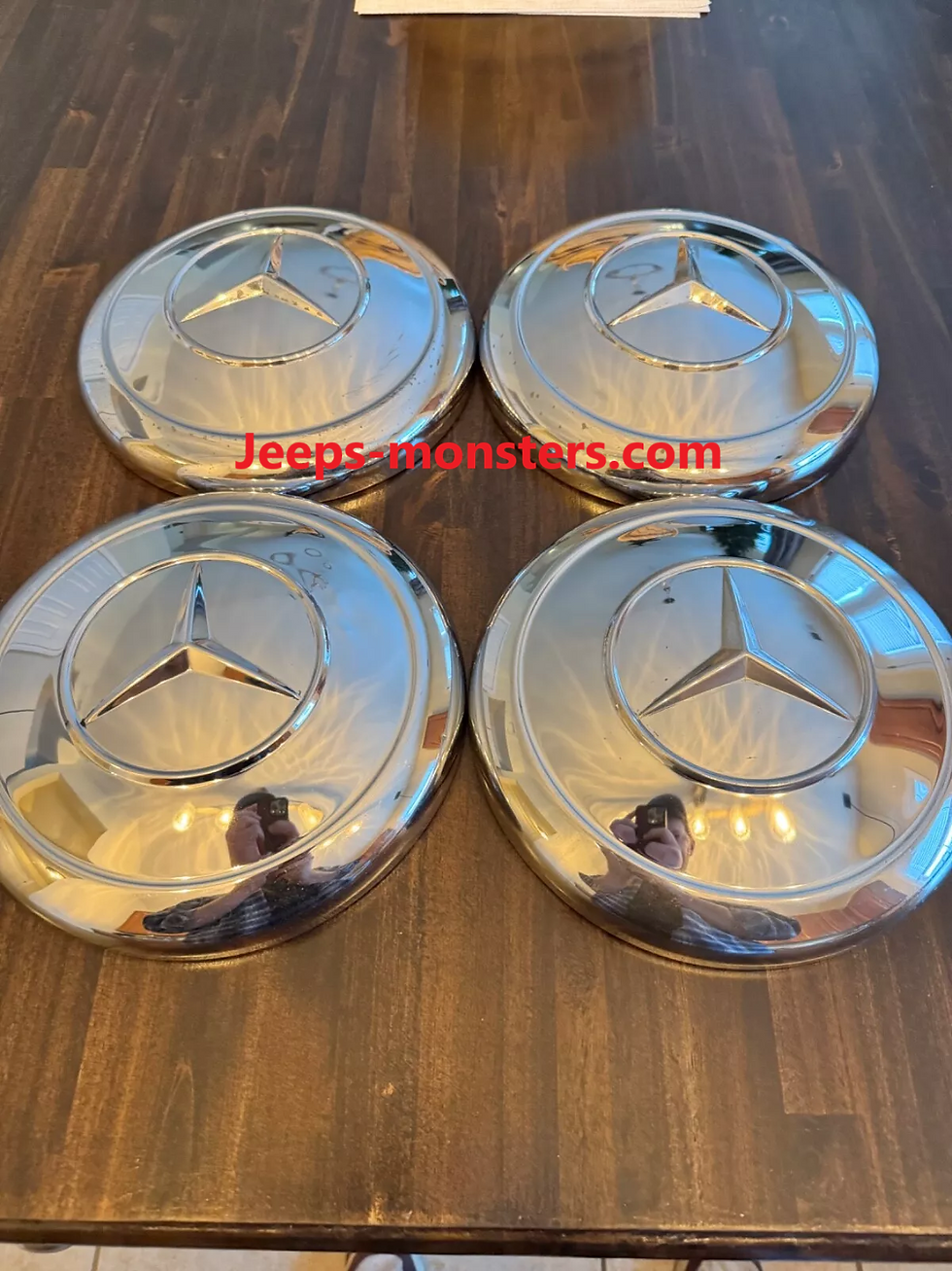 Thumbnail: Chrome hubcaps for steel wheels of SL300.