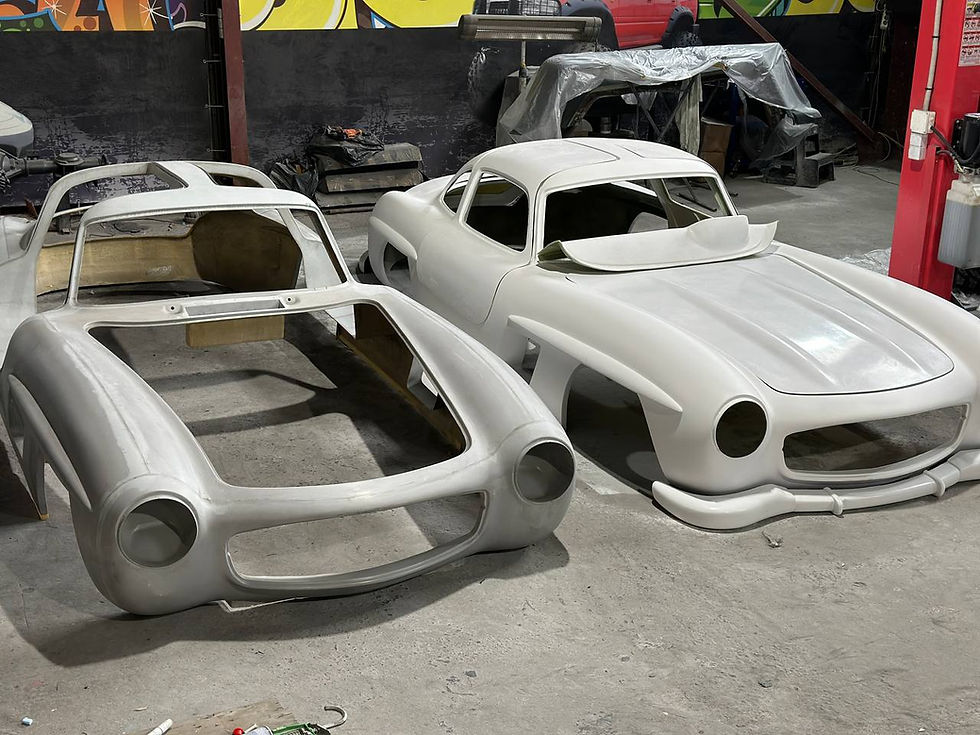 Thumbnail: Body for SL300 Gullwing made of reinforced fiberglass.