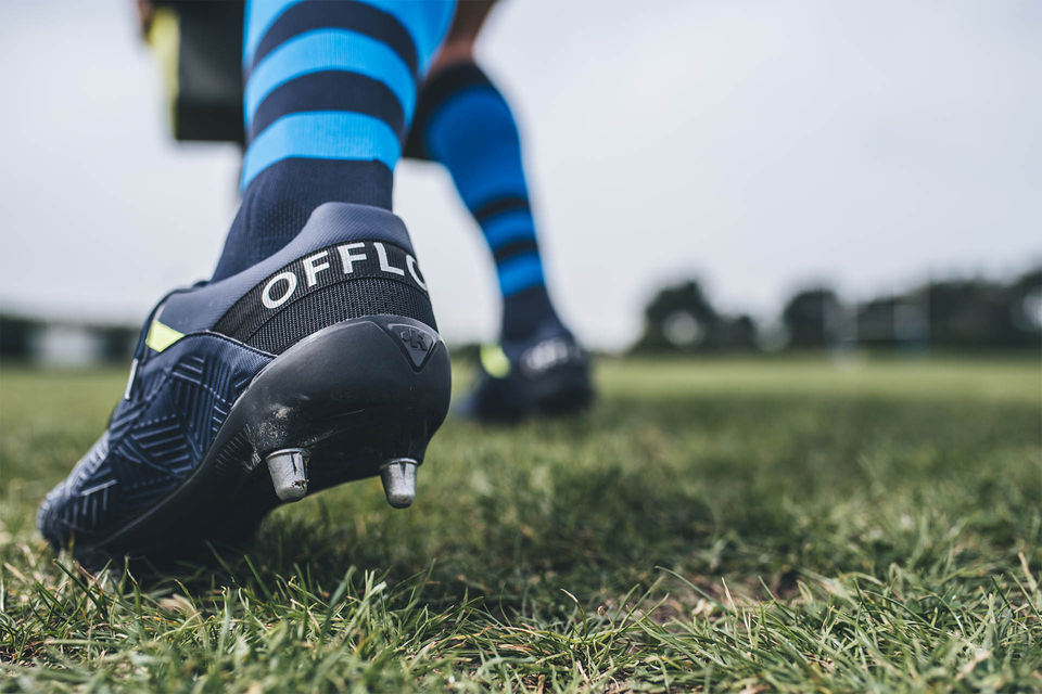 Photograph of a rugby match, taken from a video for Decathlon's Offload.