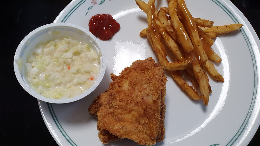 KFC Korea Half and Half Bucket with New Cajun Fries and Gravy