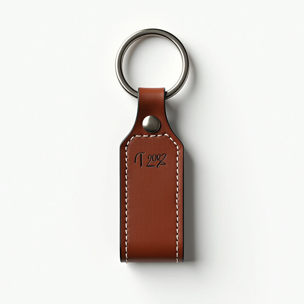 Minimalist Leather Keychain