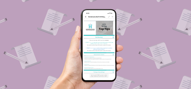 Hendersons' IELTS Writing Top Tips