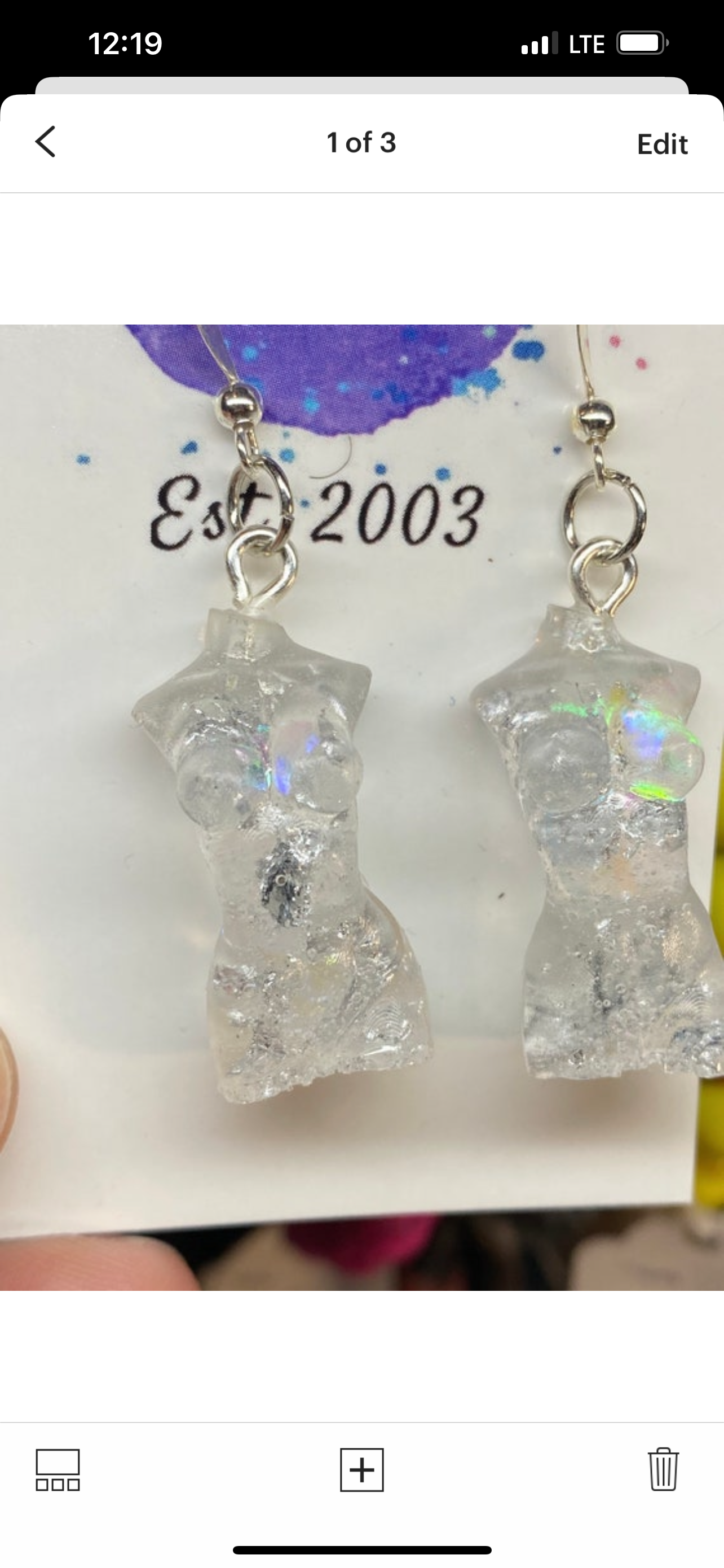 Give ‘Em Body  Godess resin Earrings 