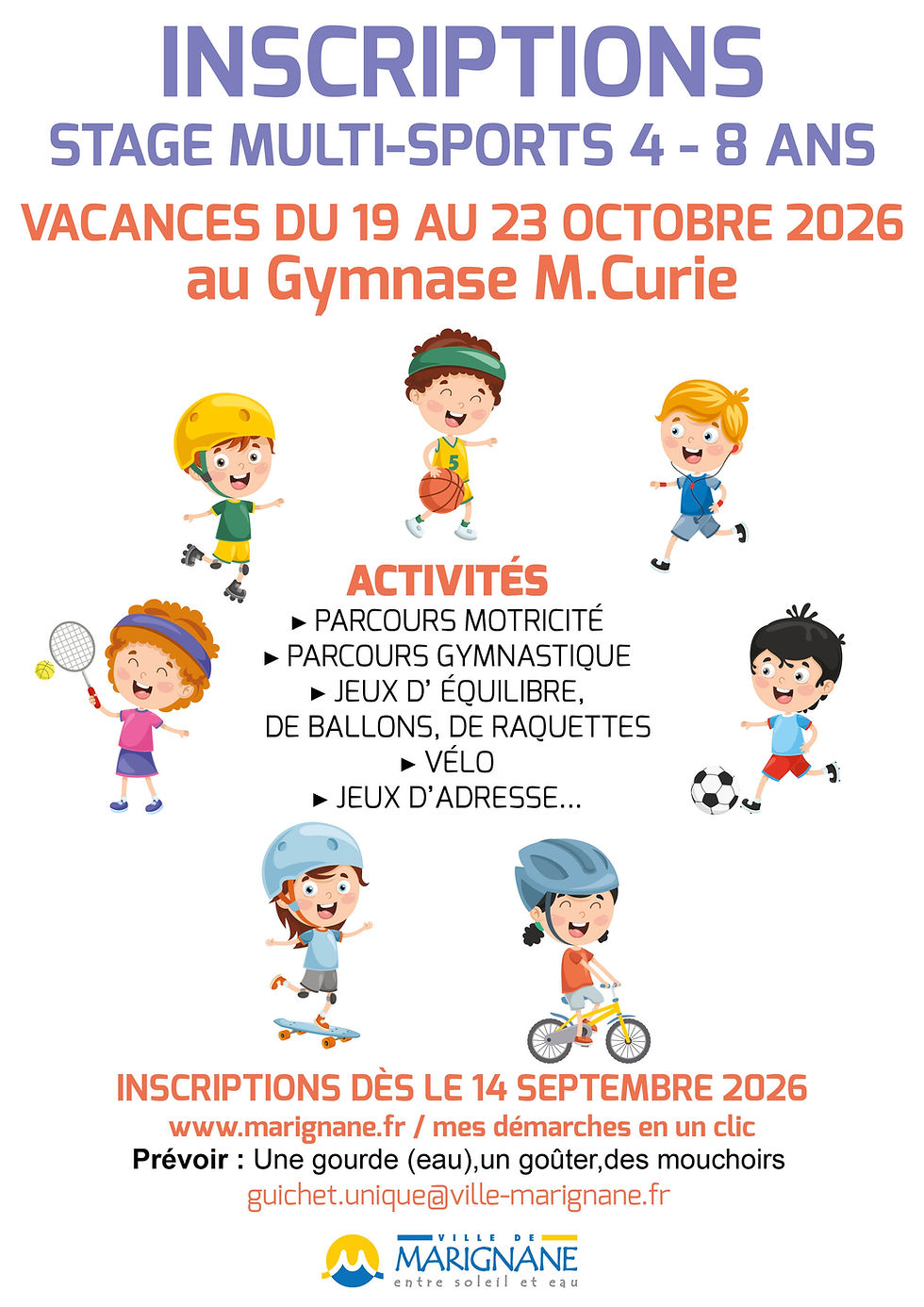 Stage Multi-Sports 4-8 ans / Octobre 2026