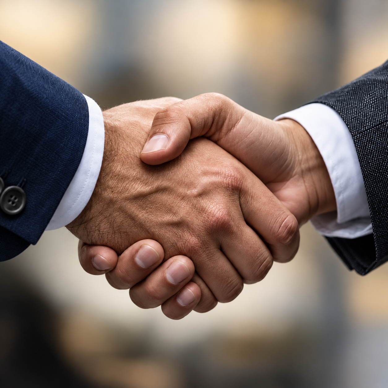 A professional handshake