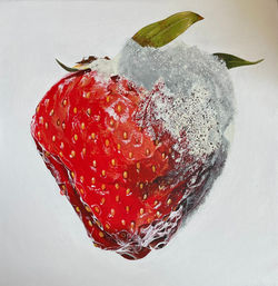 Schimmelige Erdbeere
