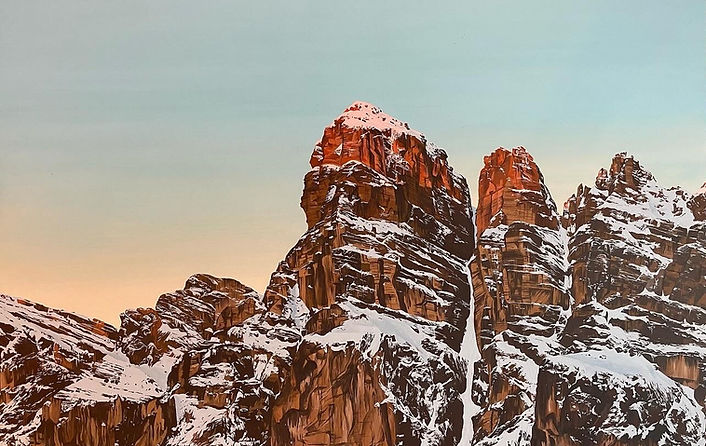 Evening glow in the Dolomites -  Puezgruppe