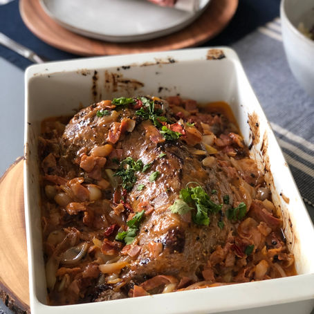 Filete con salsa de chalotas y tocino