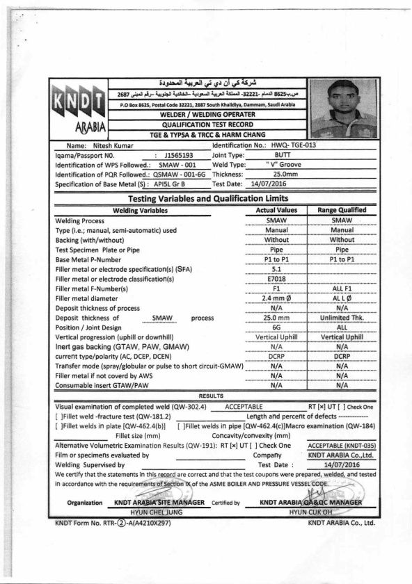 Thumbnail: Nitesh Kumar_Welder 10 years Exp