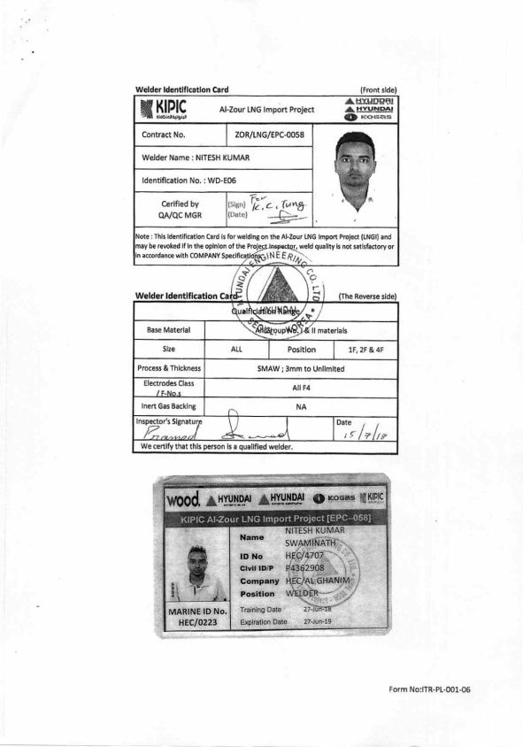 Thumbnail: Nitesh Kumar_Welder 10 years Exp