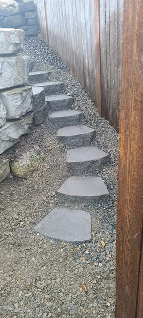 washed rock, gravel, crush rock, stone, concrete, rockery, installation, yard, maintenance
