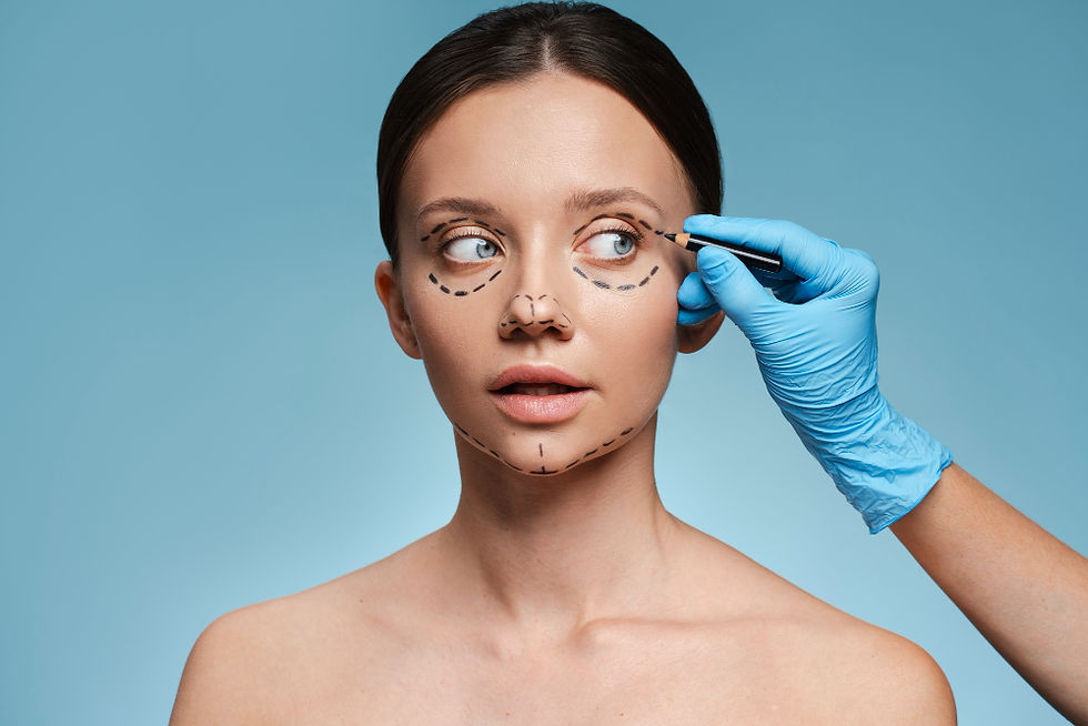 Woman waiting for Blepharoplasty procedure