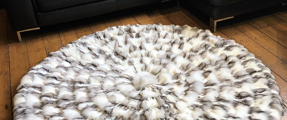 Platinum Silver Fox Rug