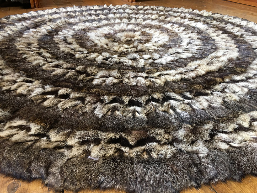Thumbnail: Natural Canadian Raccoon Rug