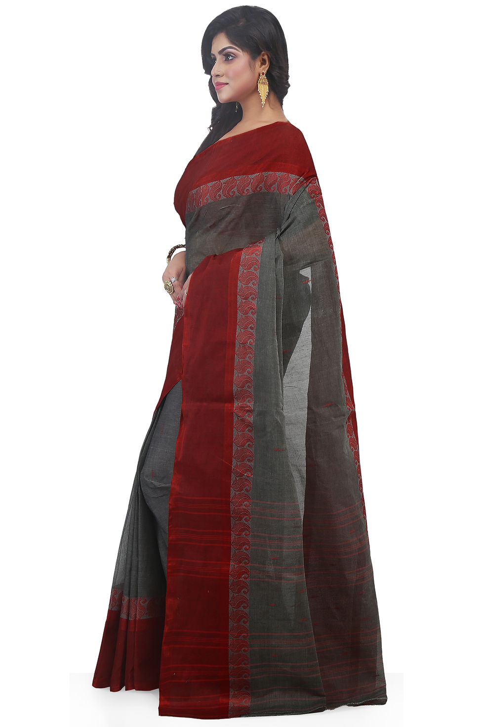 Thumbnail: Tant Cotton Saree Without Blouse Piece