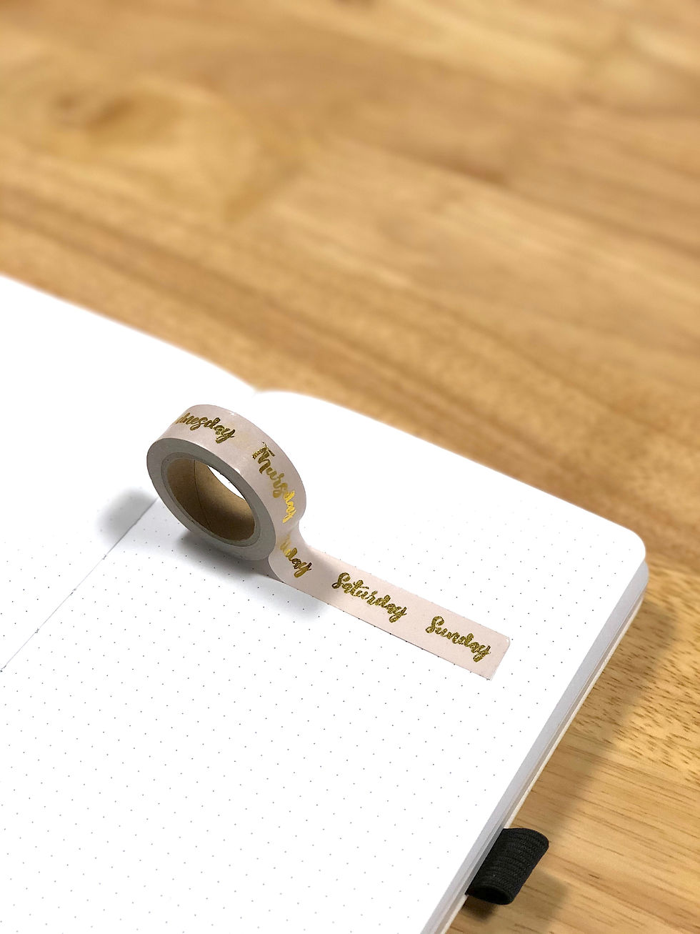 Thumbnail: Pink & Gold Day of the Week Washi Tape
