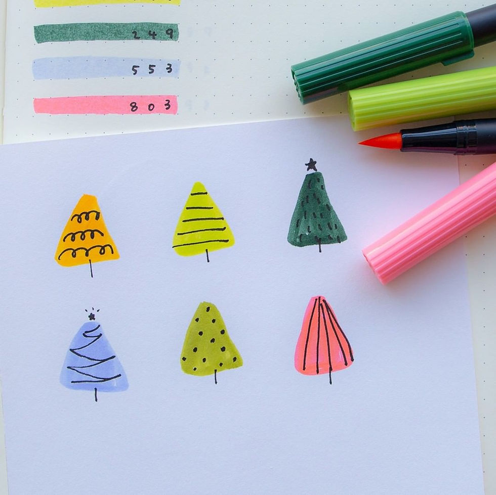 Thumbnail: Tombow Dual Brush Pen AB-T - Botanical Set of 6