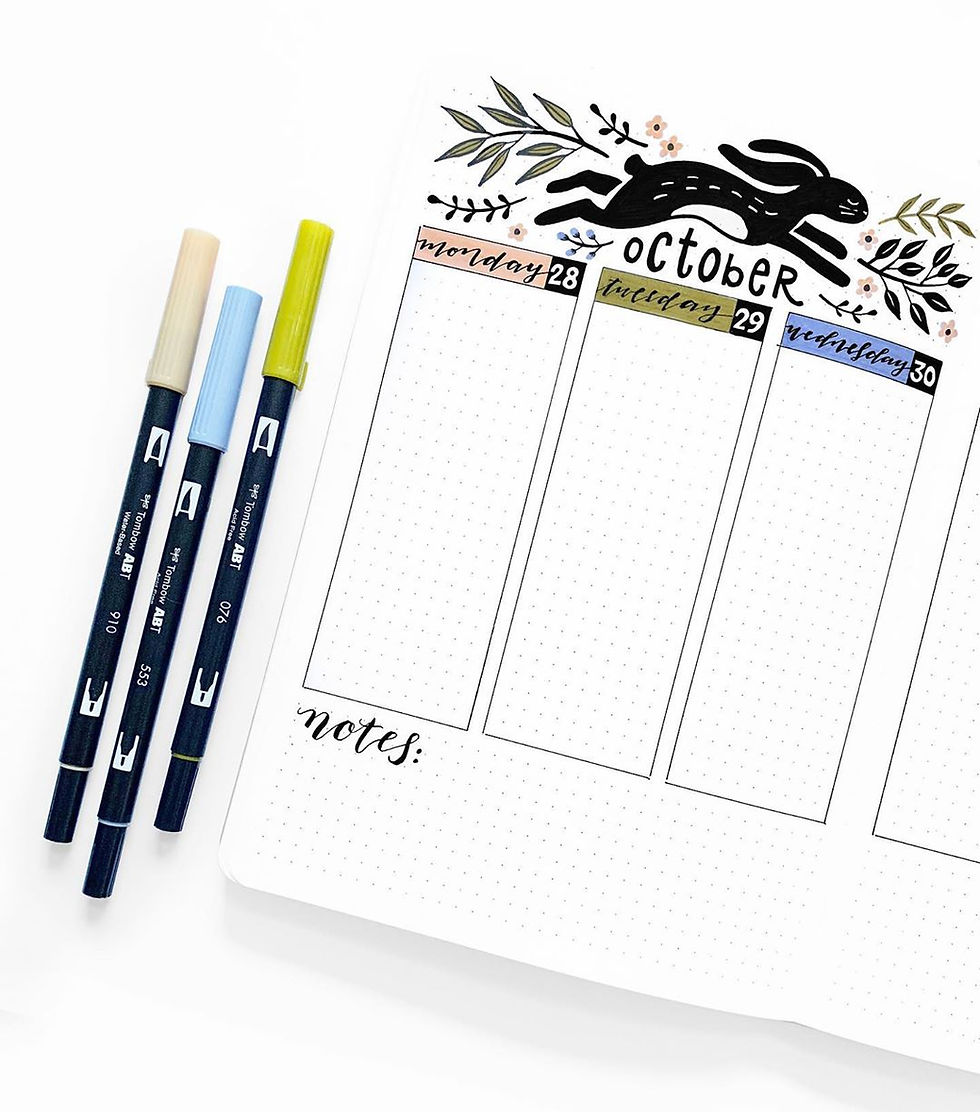 Thumbnail: Archer & Olive A5 Dot Grid Notebook - Crescent Moon 192 PAGES