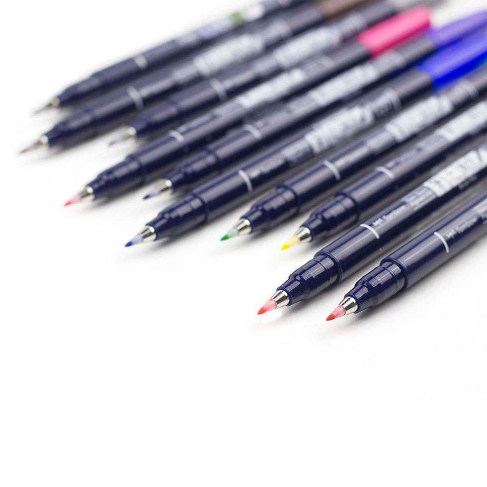 Thumbnail: Tombow Fudenosuke Brush Pens - 10 colour set