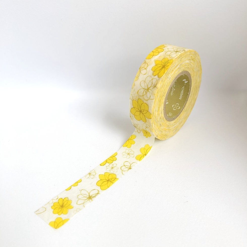 Yellow Flowers Washi Tape (Extra Long!)