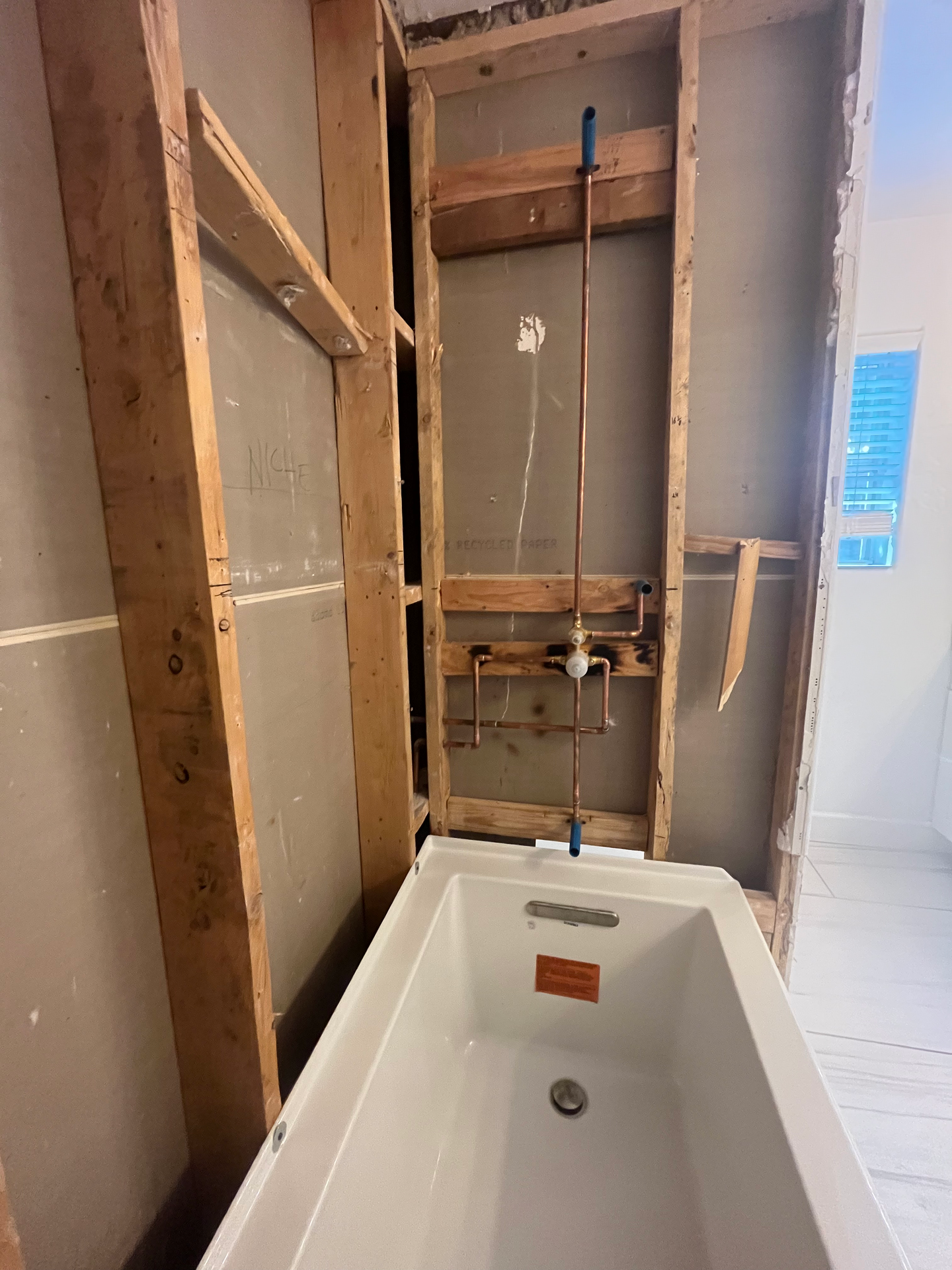 Shower Valve and Drop-In Tub
