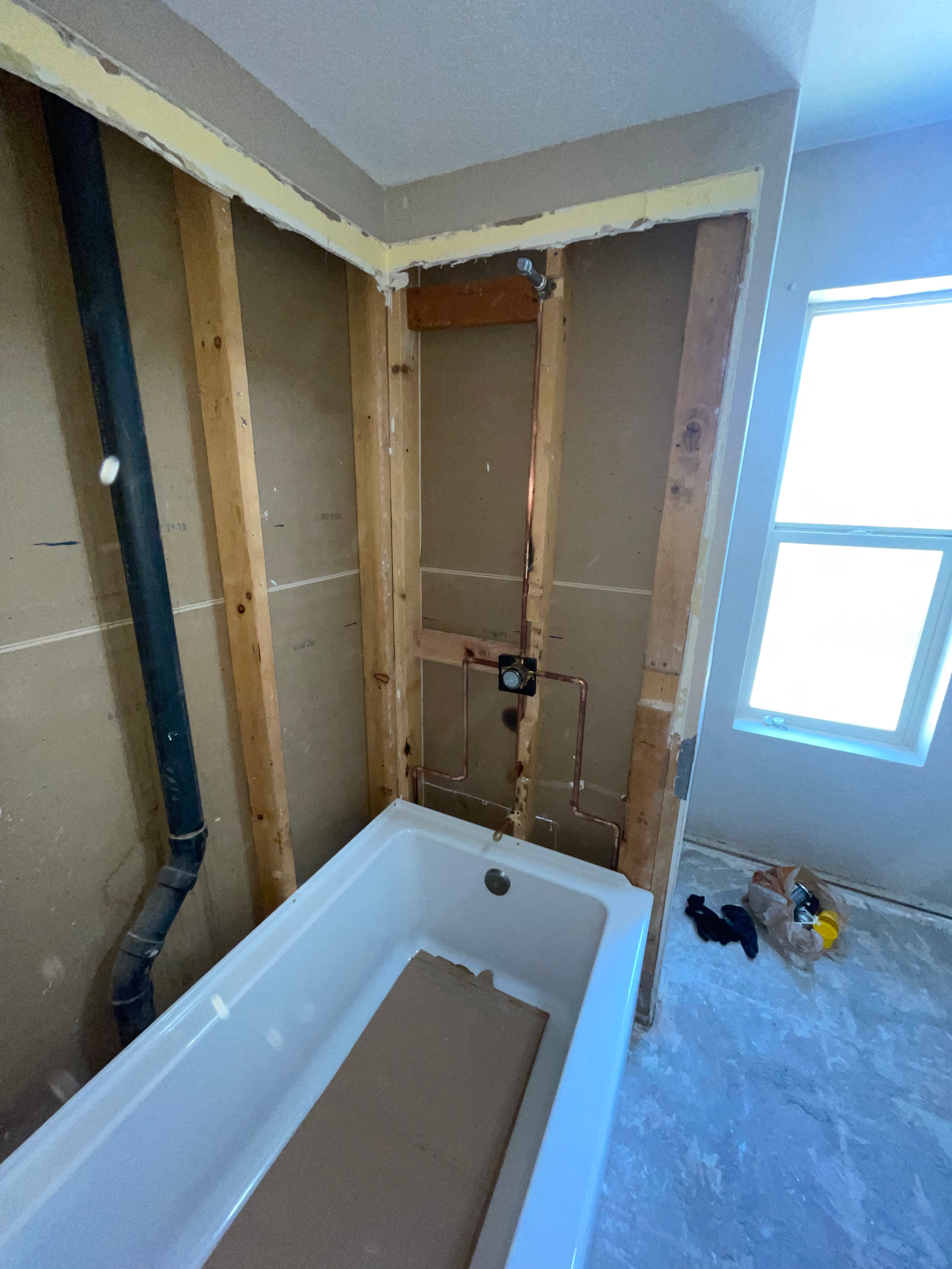 Shower Valve and Drop-In Tub