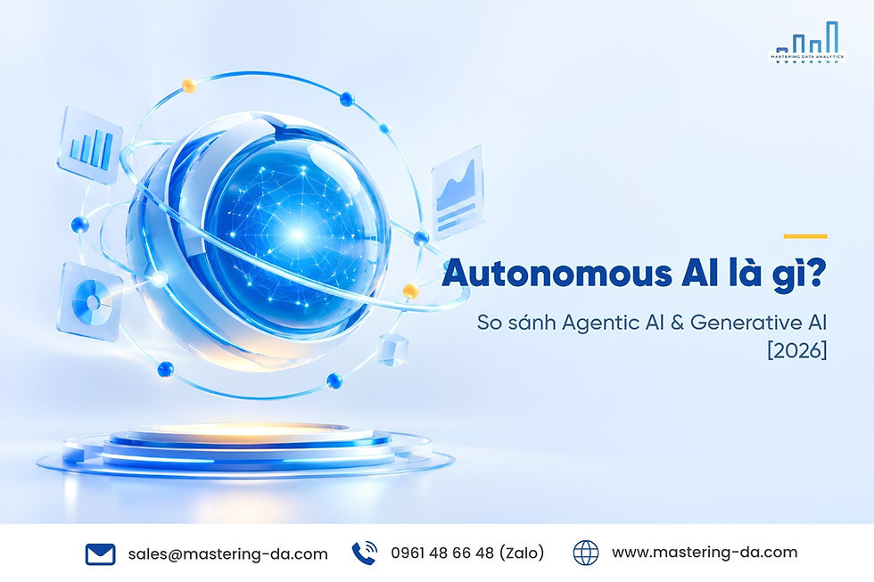 Autonomous AI là gì? Phân biệt với Agentic AI & Generative AI chi tiết nhất 2026