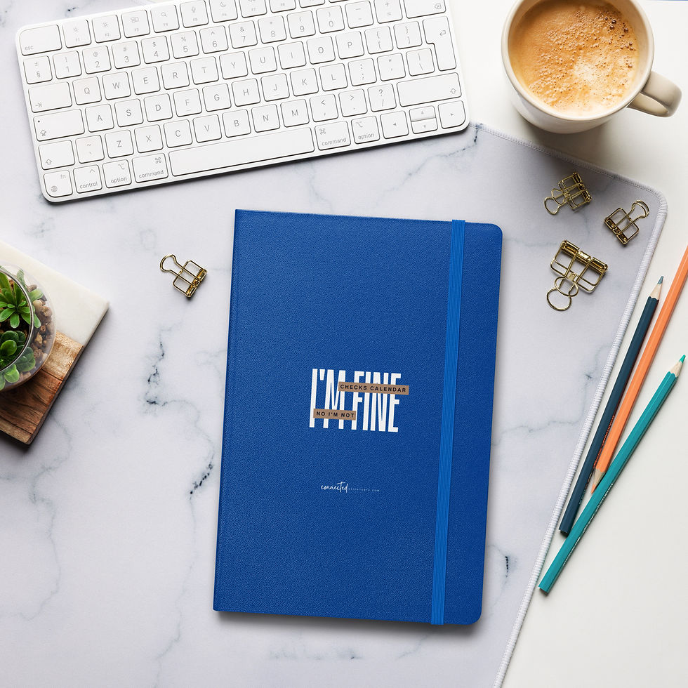 Thumbnail: "I'm Fine Checks Calendar No I'm Not" — Hardcover Journal