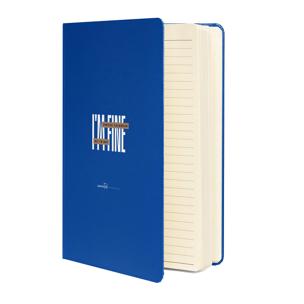 Thumbnail: "I'm Fine Checks Calendar No I'm Not" — Hardcover Journal