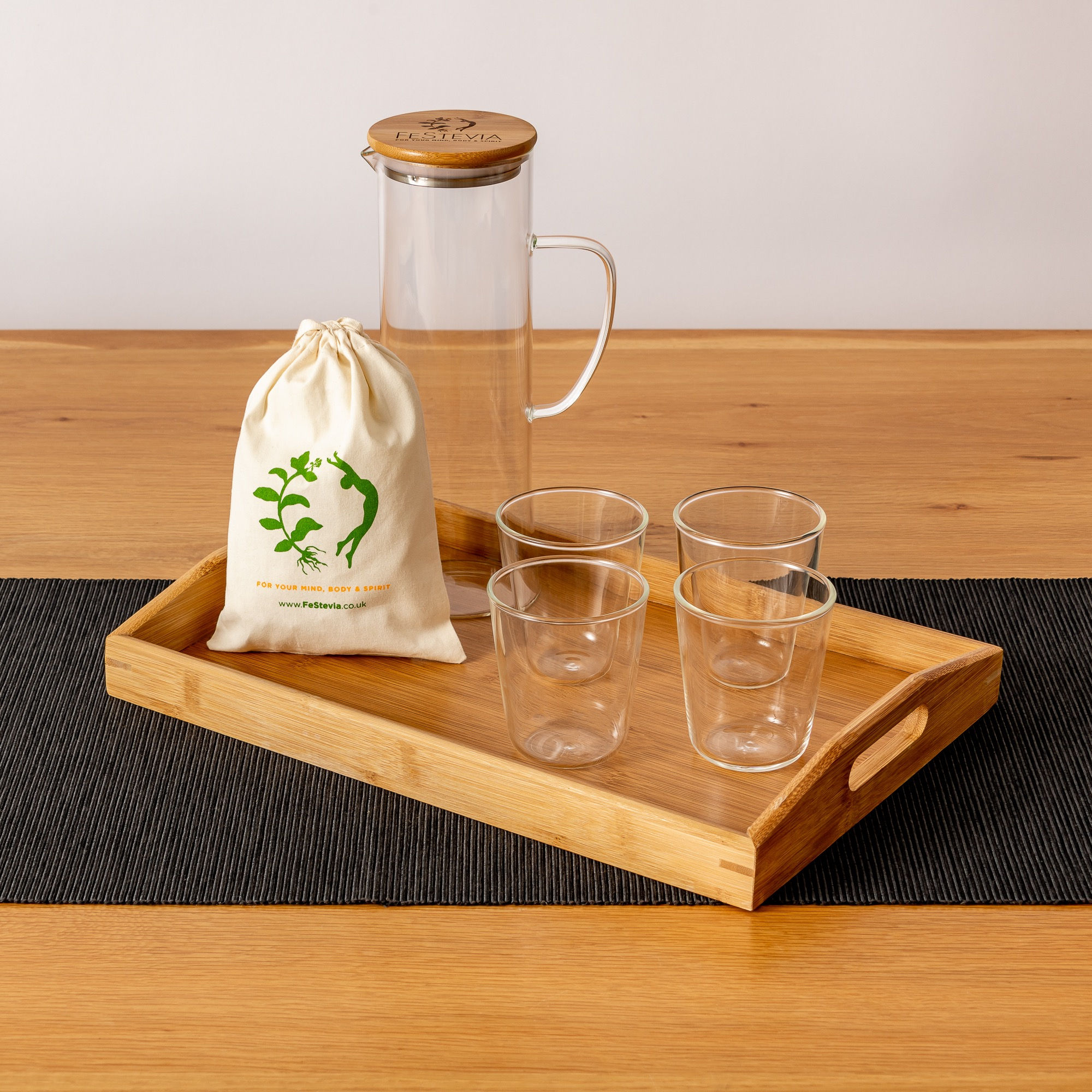 FeStevia Jug and Glasses Set