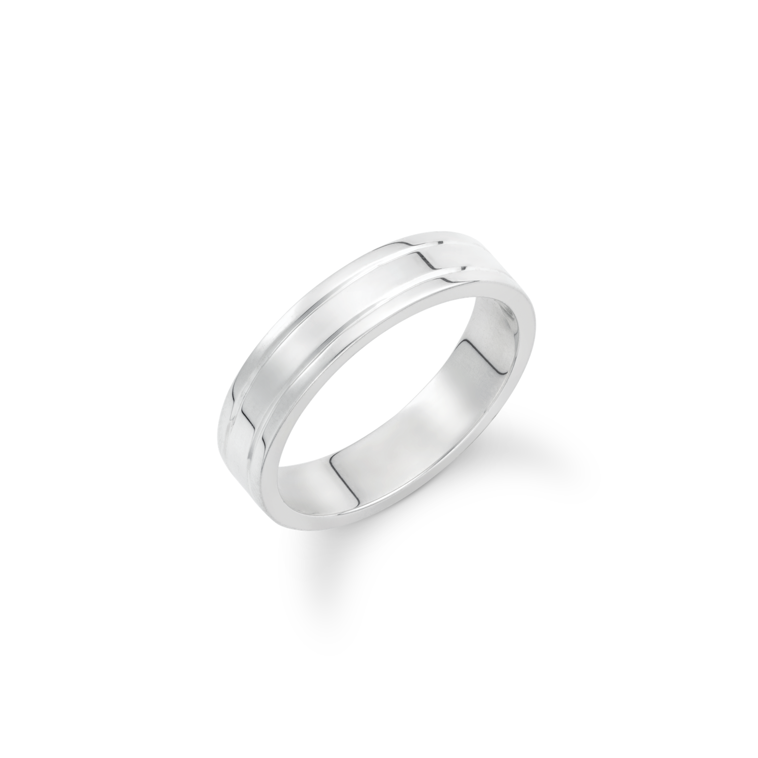 Men's Grooved Wedding Ring