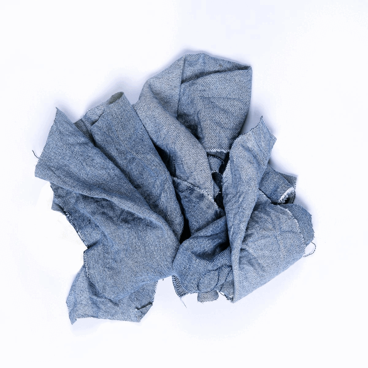 Post consumer waste (PCW) recycled denim fiber.