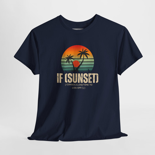 Sunset Log Off Tshirt - Unisex Tee | Euclid Life Store