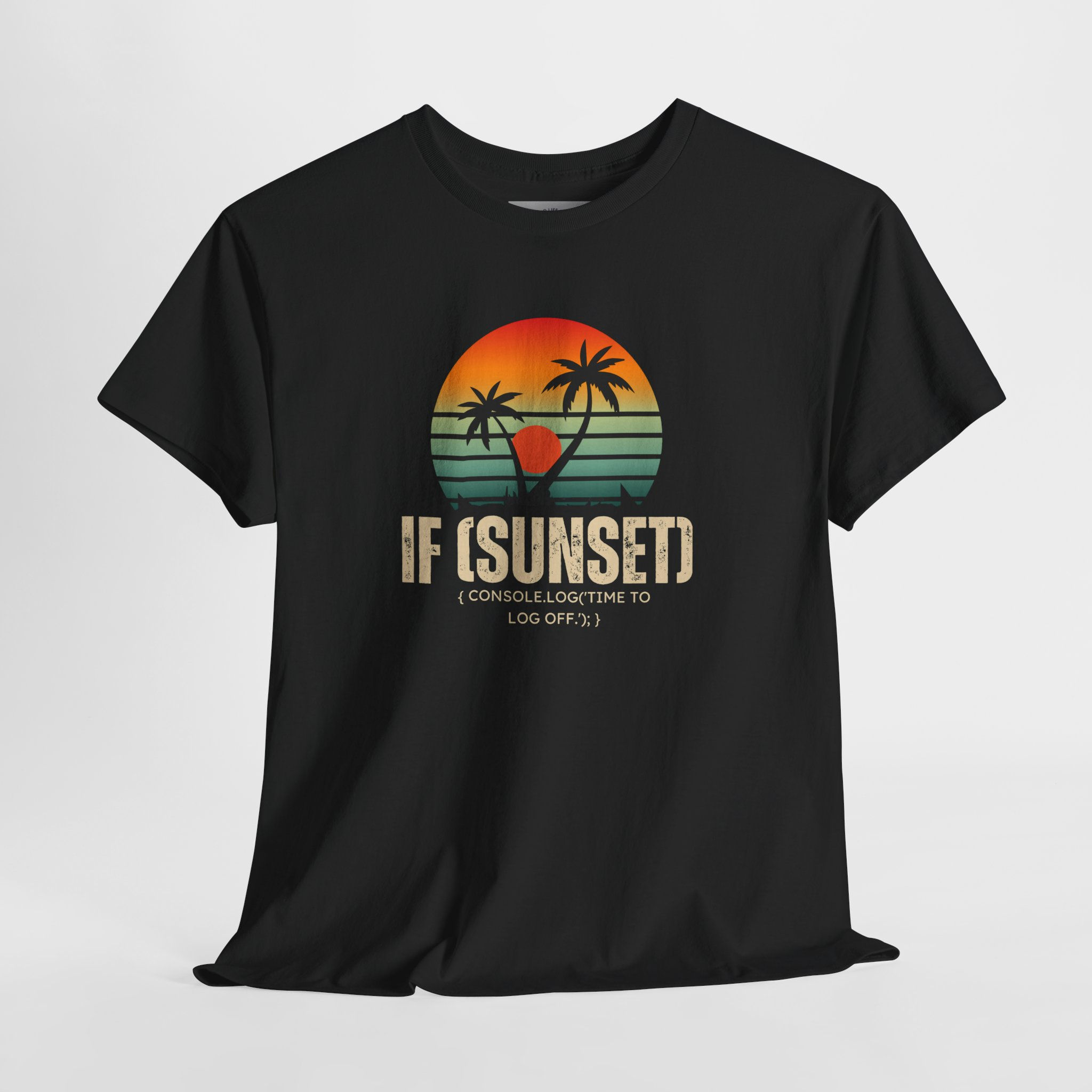 Sunset Log Off Tshirt - Unisex Tee