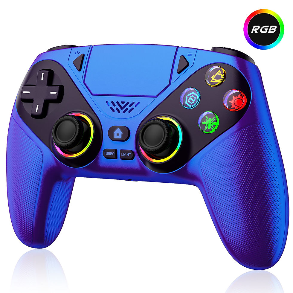 Thumbnail: Controller For Playstation 5 PS5/PS5 Pro/Slim/PC,RGB Wireless Gamepad W/Hall Eff