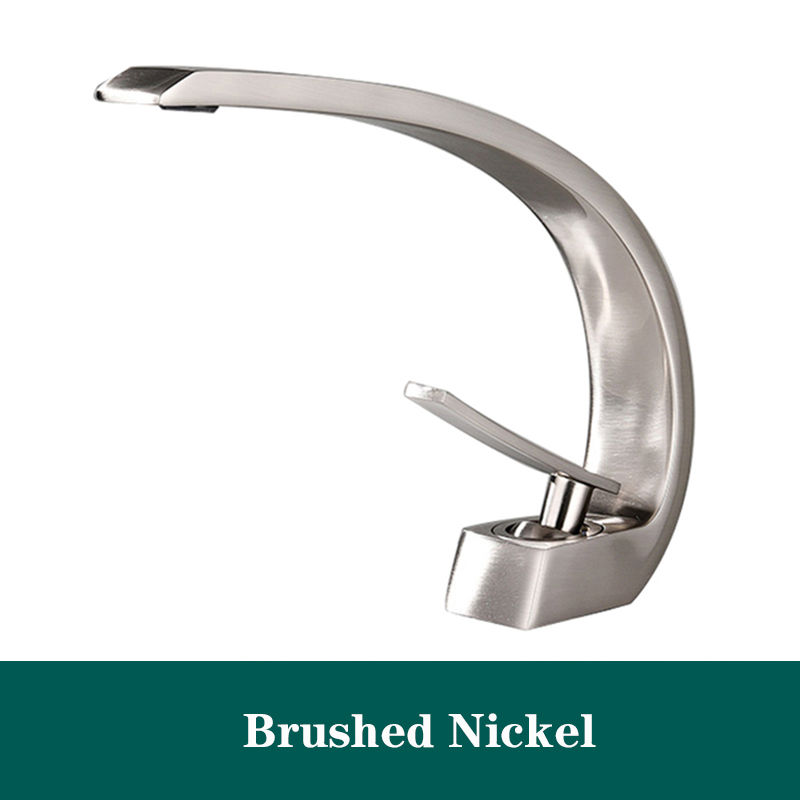 Thumbnail: Bathroom Basin Faucet Deck Mount Washing Sink Cold and Hot Water Mixer Tap Creat