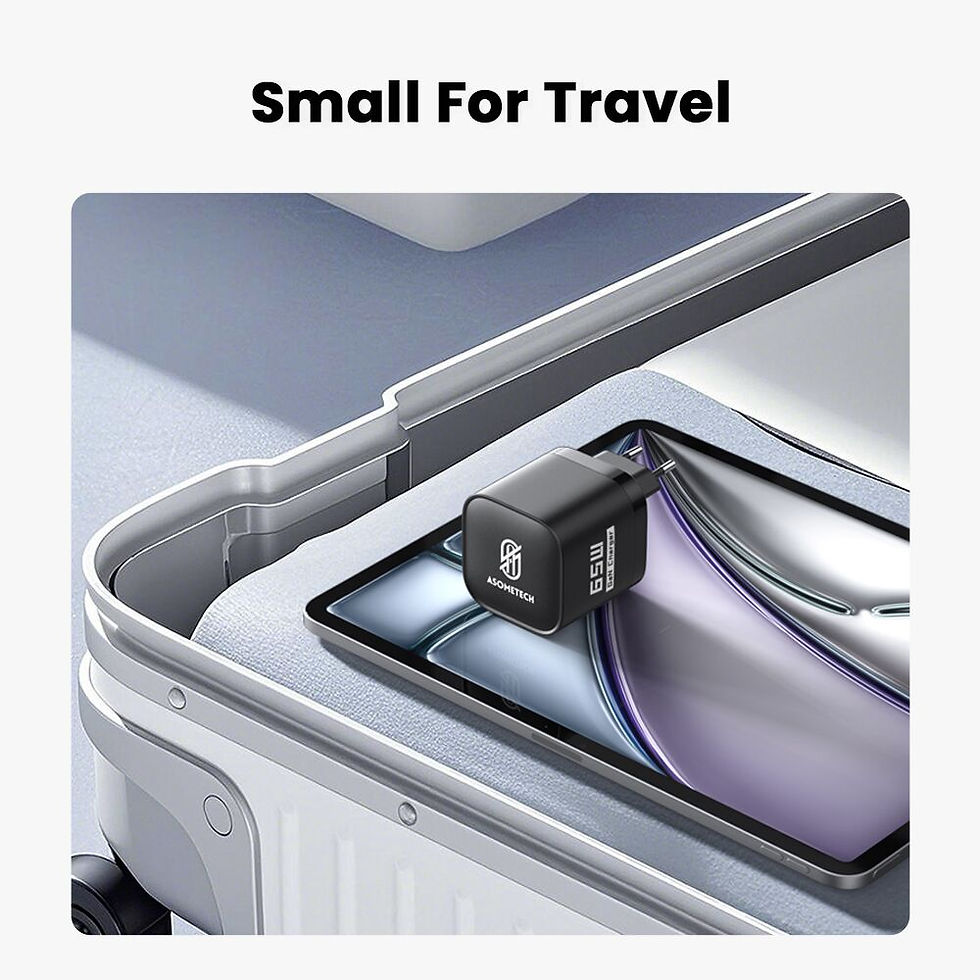 Thumbnail: 65W GaN USB Charger with Type C Retractable Cable 3 Port QC4.0 PD3.0 PPS Fast Ch