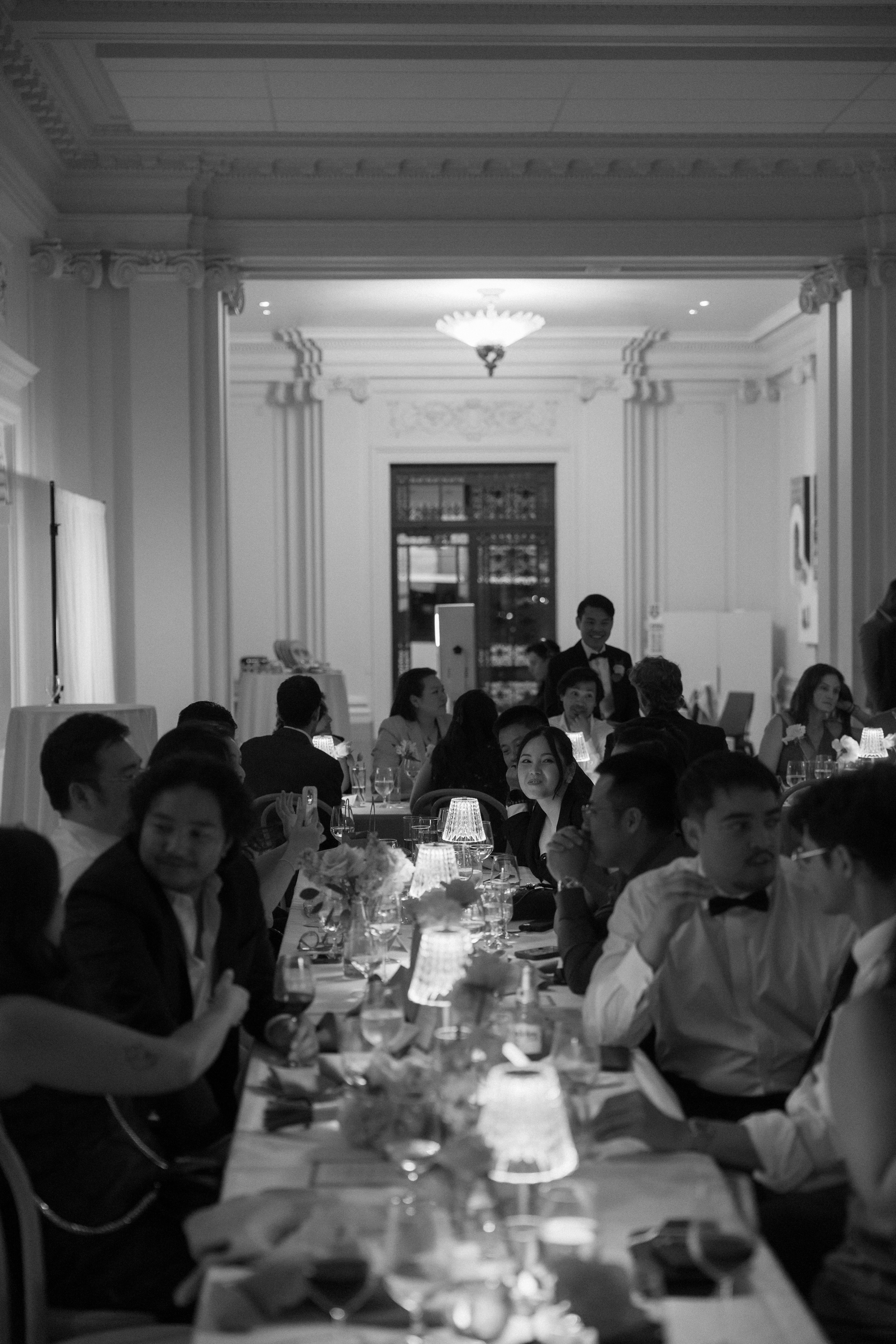 wedding guest experience at the reception, taken place at Berkeley City Club