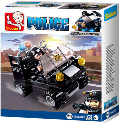 Sluban M38-B0638C Polizia II-SWAT Quat, Set Costruzioni, Mattoncini Compatibili, Multicolore, Certificato CE