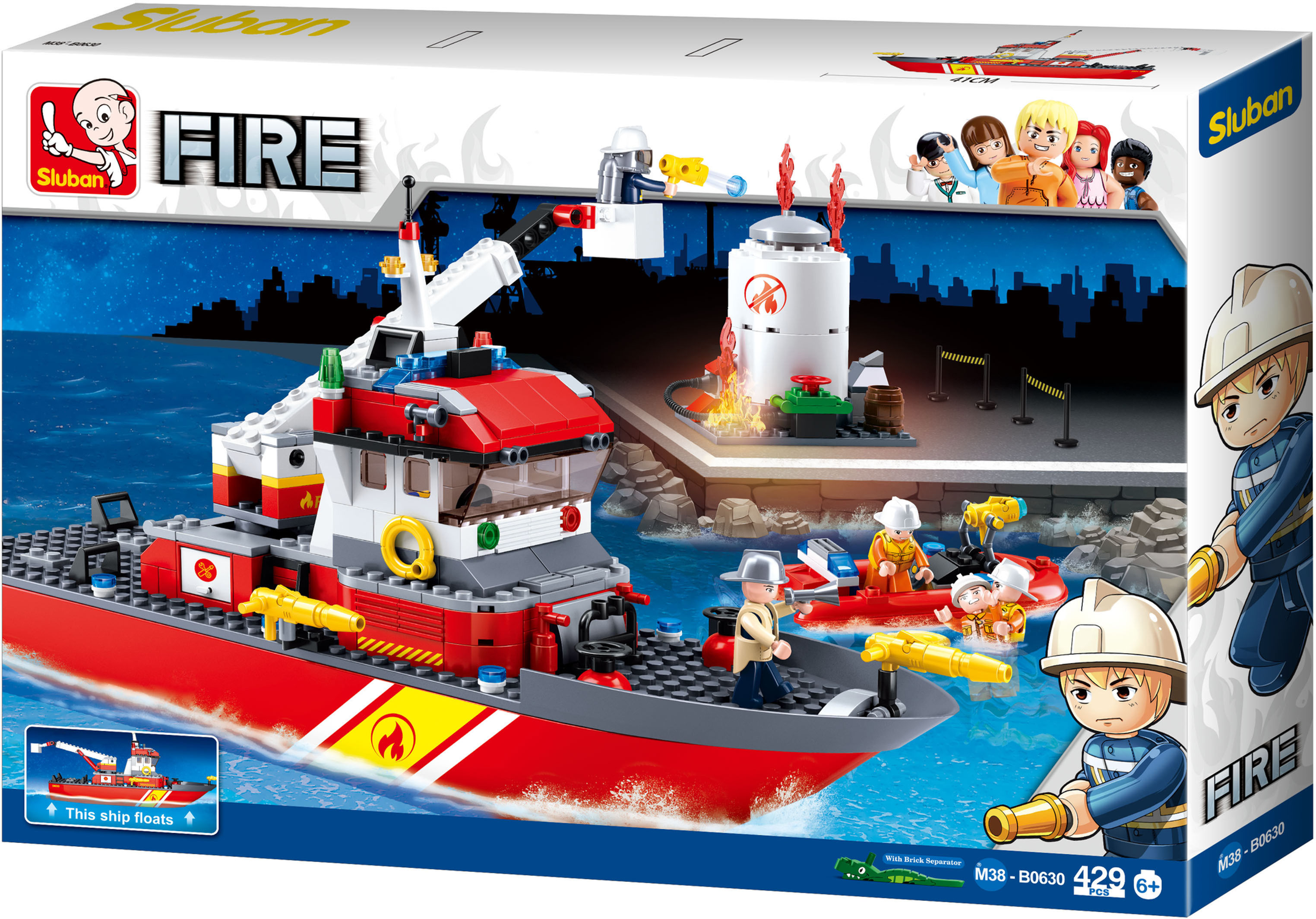 Fire-Bateau à incendie + réservoir d’huile