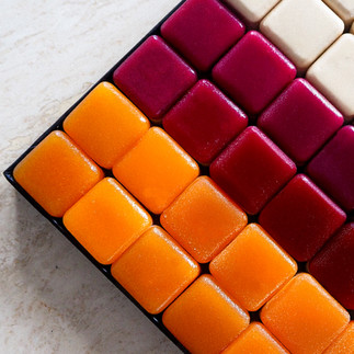 Mini panna cotta sur un plateau